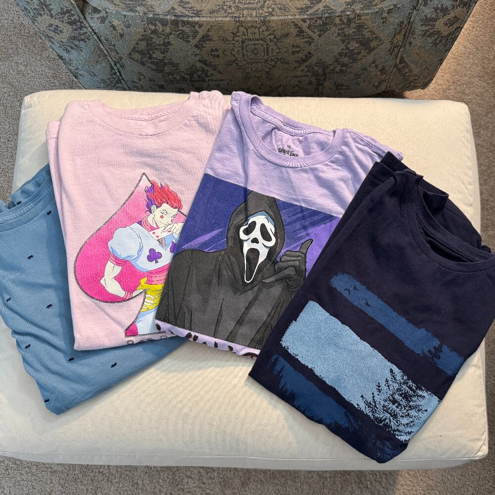 Four Youth Shirts, Size M, Various Brands